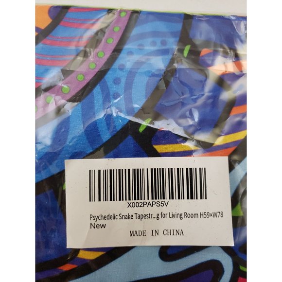 Psychadelic snake Tapestry h59xw78 - Picture 3 of 4